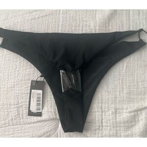 PrettyLittleThing black Brazilian string bikini bottoms NEW NWT